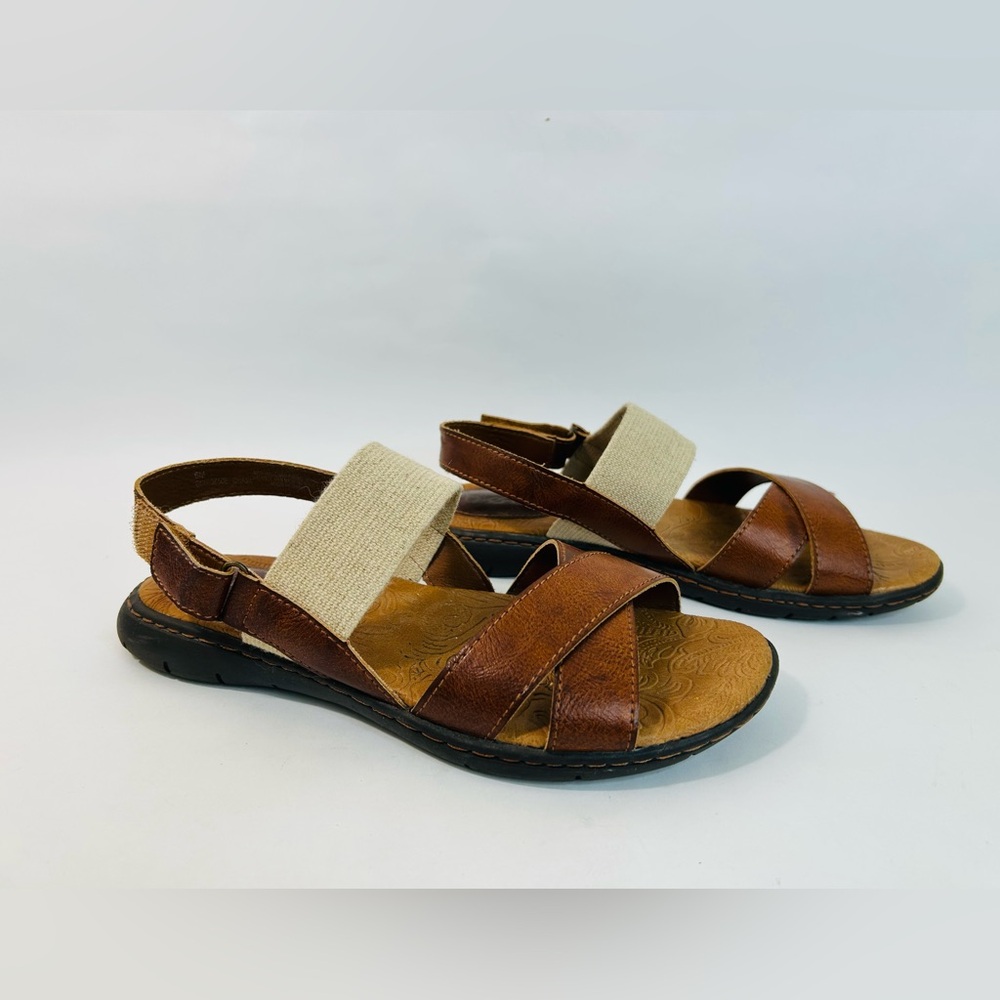 B.O.C. Brown Vegan Leather Strappy Sandals size 6 - Picture 4 of 12